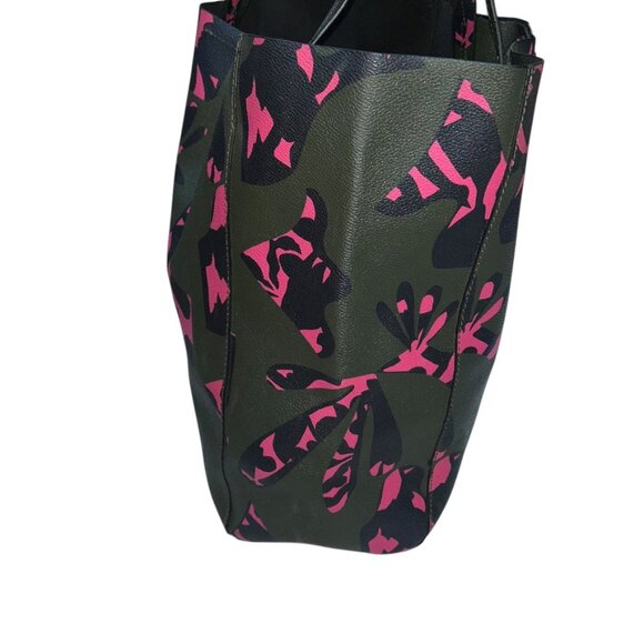 banana republic pink abstract-zebra print large tote bag 16x14 - Picture 4 of 6